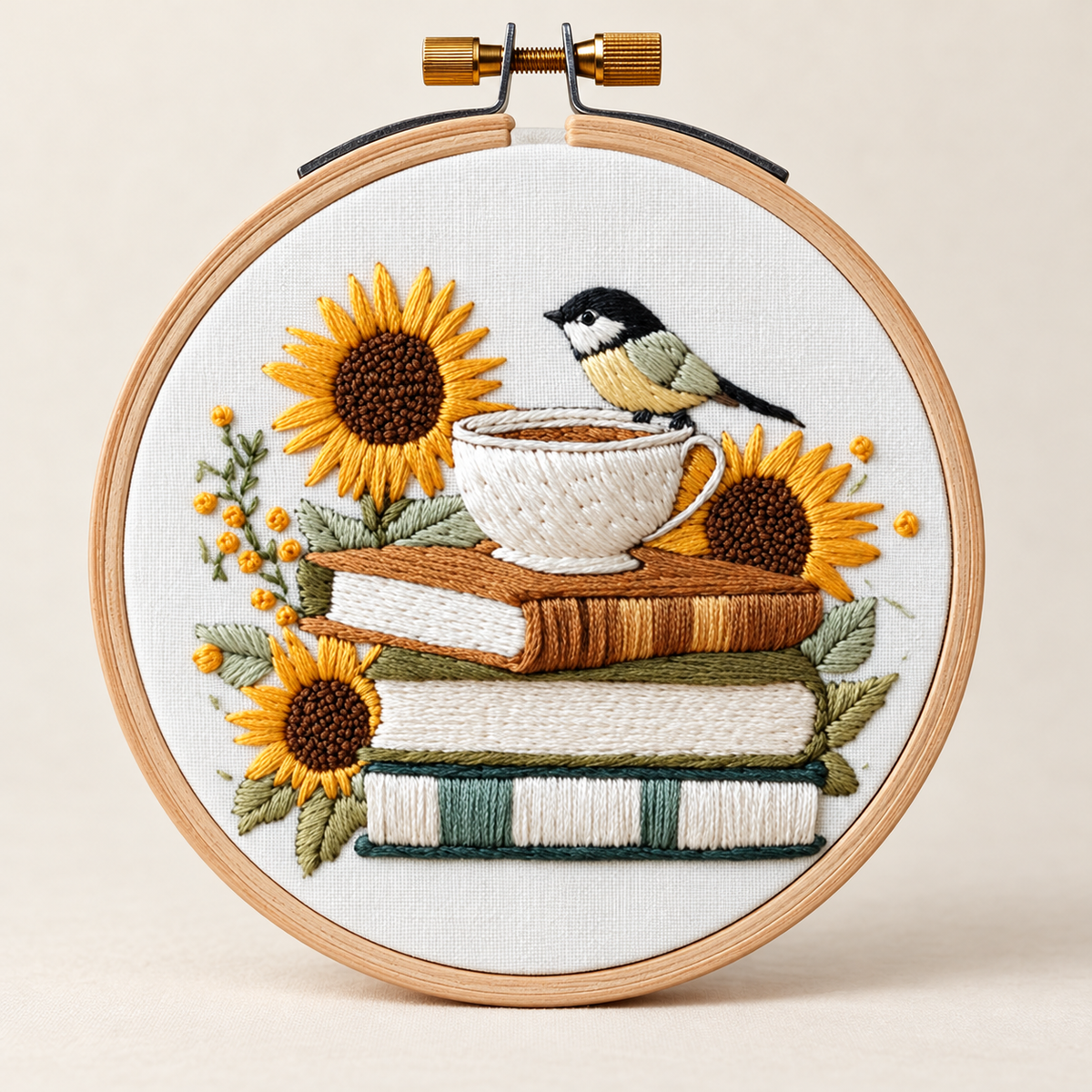 Sunflower & Bird Embroidery Kit