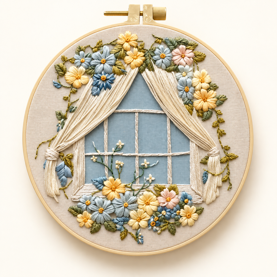 Cosy Winter House Embroidery Kit